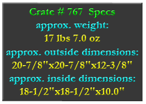 MAYAN EXCAVATION 1892 Crate 767 specs.